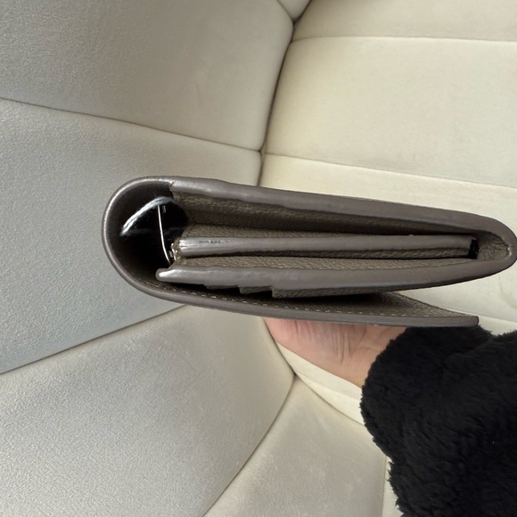 Yves Saint Laurent Taupe Leather Clutch - Picture 4 of 6